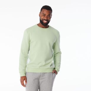 NMA Men's Crew Neck Sweat With Logo Lily Green