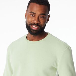 NMA Men's Crew Neck Sweat With Logo Lily Green