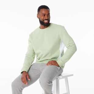 NMA Men's Crew Neck Sweat With Logo Lily Green