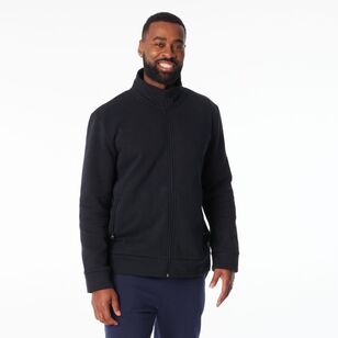 NMA Men's Zip Thru Fleece With Collar Black