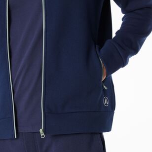 NMA Men's Zip Thru Fleece With Collar Navy