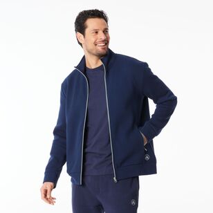 NMA Men's Zip Thru Fleece With Collar Navy