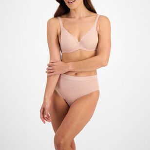 Berlei Women's Barely There Lace Bikini Brief Nude