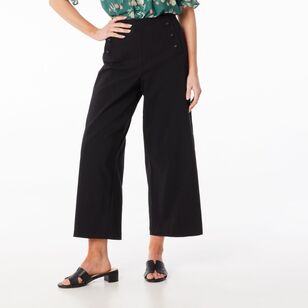 Leona Edmiston Ruby Women's Wide Leg Button Pants Black