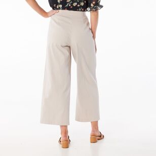 Leona Edmiston Ruby Women's Wide Leg Button Pants Mushroom