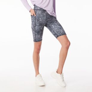 LMA Women's Print Bike Shorts Animal