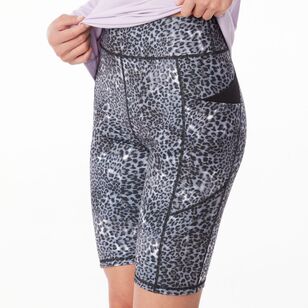 LMA Women's Print Bike Shorts Animal