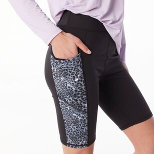 LMA Women's Spliced Bike Shorts Animal