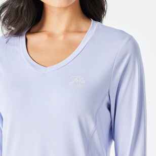 FILA Women's Andie Quick Dry Long Sleeve Tee Lavender Marle