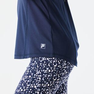 FILA Women's Andie Quick Dry Long Sleeve Tee Navy