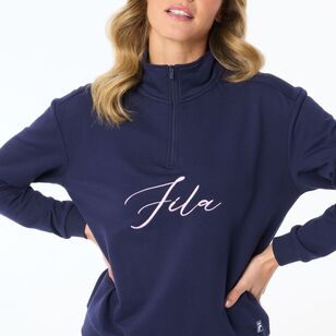 FILA Women's Melanie Quarter Zip Navy