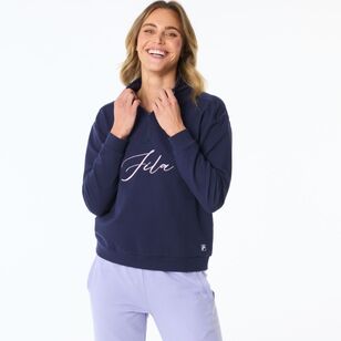 FILA Women's Melanie Quarter Zip Navy