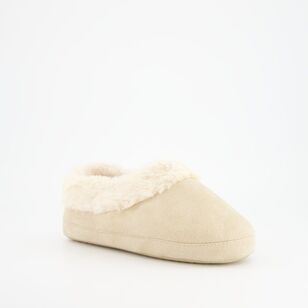 Cherry Lane Women’s Mackenzie Fur Lined Slippers Stone