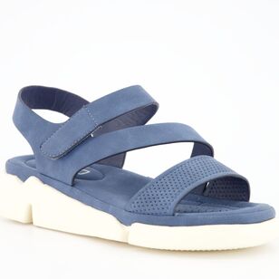 Khoko Women's Fia Triple Strap Comfort Sandal Blue