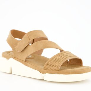 Khoko Women's Fia Triple Strap Comfort Sandal Tan