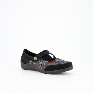 Khoko Smart Women's Jasmyn Mary Jane Shoes Black & Floral