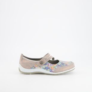 Khoko Smart Women's Jasmyn Mary Jane Shoes Grey & Floral