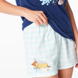 Disney Women's Bambi Short Sleeve Pyjama Box Set Navy