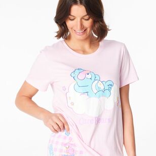 Care Bears Women's Short Sleeve Pyjama Set Light Pink