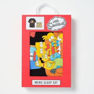 Disney The Simpsons Short Sleeve PJ Gift Box Set Black