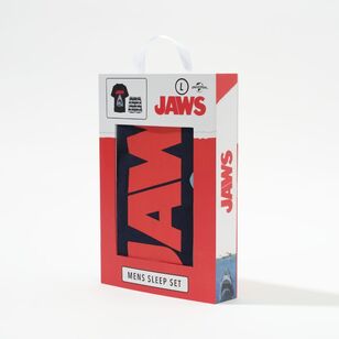 Universal Men's Jaws Short Sleeve PJ Gift Box Set Navy