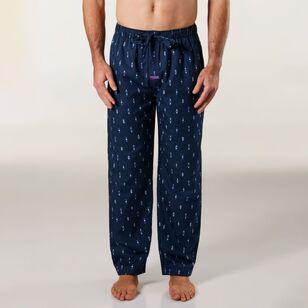 Mitch Dowd Men's Flint Cotton Sleep Pants Navy