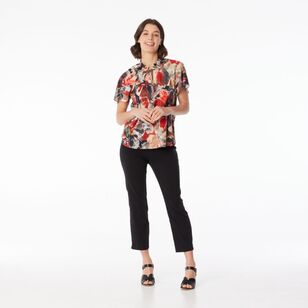 Jane Lamerton Women's Ruffle Neck Blouse Oasis