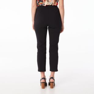 Jane Lamerton Women's Bengaline 7/8 Button Pants Black