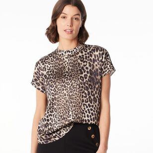 Jane Lamerton Women's Ocelot Shell Top Print