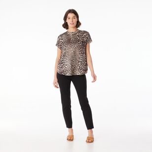 Jane Lamerton Women's Ocelot Shell Top Print