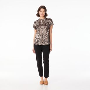 Jane Lamerton Women's Ocelot Shell Top Print