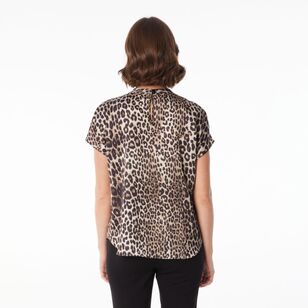 Jane Lamerton Women's Ocelot Shell Top Print