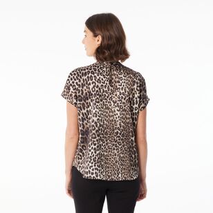 Jane Lamerton Women's Ocelot Shell Top Print