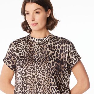 Jane Lamerton Women's Ocelot Shell Top Print