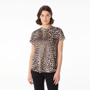 Jane Lamerton Women's Ocelot Shell Top Print