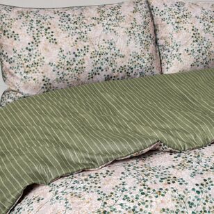 Dri Glo Colette Quilt Cover Set Olive