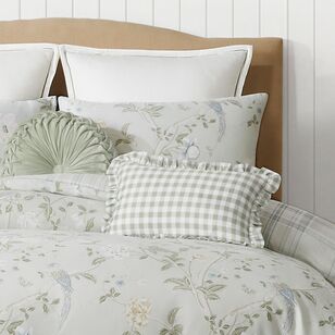 Laura Ashley Summer Palace Cotton Quilt Cover Set Pale Green