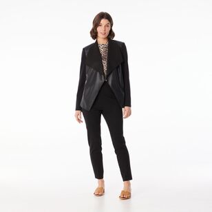 Jane Lamerton Women's Spliced Ponte Jacket Black