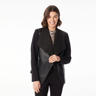 Jane Lamerton Women's Spliced Ponte Jacket Black