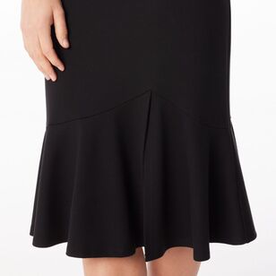 Jane Lamerton Women’s Ponte Asymmetric Hem Skirt Black