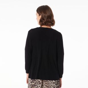 Jane Lamerton Women’s Cross Back Cardigan Black