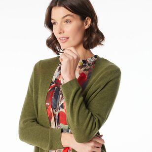 Jane Lamerton Women’s Cross Back Cardigan Khaki