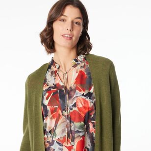 Jane Lamerton Women’s Cross Back Cardigan Khaki