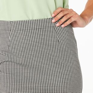 Khoko Smart Women's Houndstooth Pencil Skirt Houndstooth