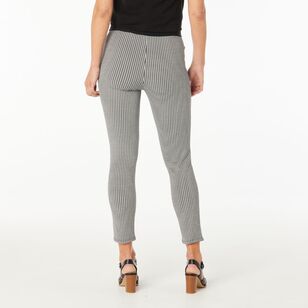 Khoko Smart Women's Houndstooth Button Pants Houndstooth