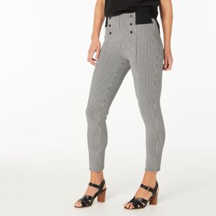 Khoko Smart Women's Houndstooth Button Pants Houndstooth