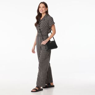 Khoko Edition Women's Stripe Contrast Pants Black