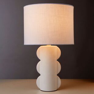 Emporium Scalloped Ceramic 40 cm Table Lamp Cream