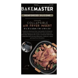 Bakemaster 21 x 21 x 6.5 cm Silicone Collapsible Square Air Fryer Insert