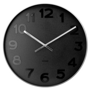 Karlsson Mr Black Wall Clock Black